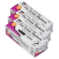 Charles Leonard Dry Erase Markers, Pocket Style, Bullet, Black, 12 Per Pack, PK3 47320